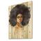 Designart - Portrait of African American Woman X - Modern Print on Natural Pine Wood